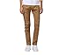 Men's Khaki Zipper Ripped Distressed Destroyed Skinny Fit Jeans with Holes