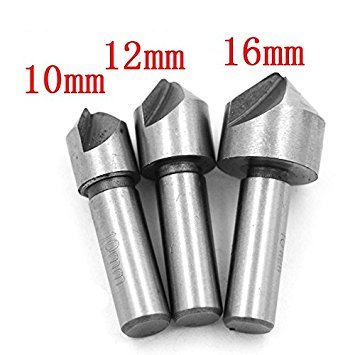 Generic Industrial Countersink Bore Set Wood Plastic Tool Drill Bit Woodworking Boring Chamfer Milling Cutter Router 90 Degree 3pcs/set
