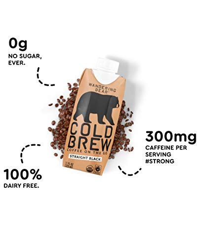 Wandering Bear Organic Cold Brew Coffee On The Go, Variety Pack, 11 fl oz, No Sugar, Ready to Drink, (Pack of 6) - Thumbnail 4