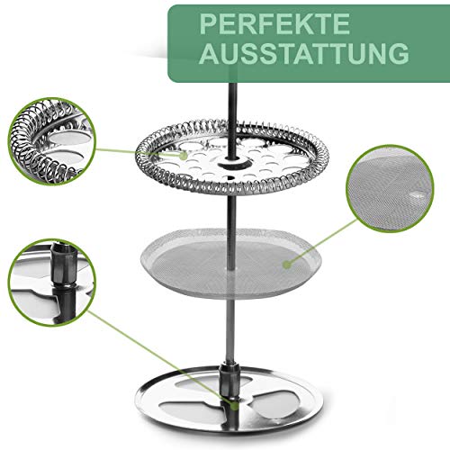 Coffeema® Premium French Press 1 Liter – Hochwertiger Kaffeebereiter – Inklusive Zubehör – Moderne Stahloptik (Edelstahl… – Bild 7