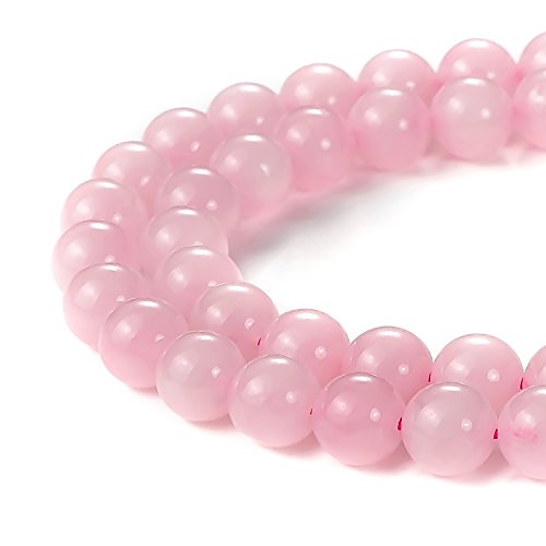 Beadnova 8mm natural rose quartz gemstone round loose b…