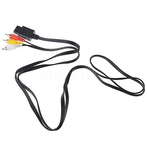 EXLENE 2pack 1.8M 6FT Composite AV Cable Audio Video A/V Replacement Cord Wire For Nintendo N64/SNES/GameCube
