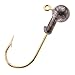Angler's World of Jigs Unpainted Fishing Lures - Lead Round Ball Head Jigs with barb and Eagle Claw laser sharp RED, GOLD, or BRONZE Aberdeen Jig Hooks by