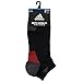 adidas Men's Superlite Prime Mesh Low Cut Sock (2-Pair), Black/Dark Grey/Scarlet, Large, (Shoe Size 6-12)