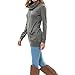 levaca Womens Clothing Long Sleeve Tunic Casual Slim Shirts Tops Deep Gray XL