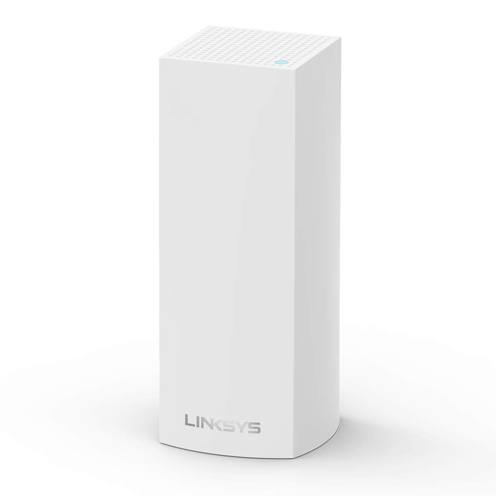 Linksys Velop WHW0301 Tri-Band Whole Home Mesh WiFi 5 System (AC2200) WiFi Router, Extender & Booster up to 2000 sq ft Coverage for 20+ Devices with 2 Gigabit Ethernet Ports, MU-MIMO - 1 Pack, White — image 1