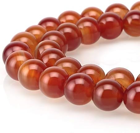 1 Strand Top Quality Natural Carnelian Agate Gemstone 4mm Loose Round Stone Beads (~ 89-94pcs) for Jewelry Craft Making GS14-4