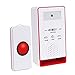 InnoGear One Remote Call Button Wireless Caregiver Personal Pager Nurse Call Alert-Red