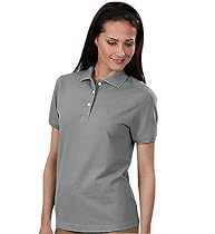 Izod 13Z0063 Womens Silk Wash Pique Polo-Small-Silver Mist