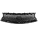 Pre-Painted Grille Compatible With 2014-2019 Infiniti Q50 | Eau Rouge ER Style ABS Glossy Black Front Bumper Grill Hood Mesh by IKON MOTORSPORTS | 2015 2016