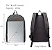 VASCHY School Backpack for College Students Casual Daypack with Padded 15 inch Laptop Compartment Dark Gray