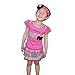 Coralup Baby Girls' 3pcs Outfits Romper Skirt Sets with Headband(Zebra,Rose,9-12 Month)