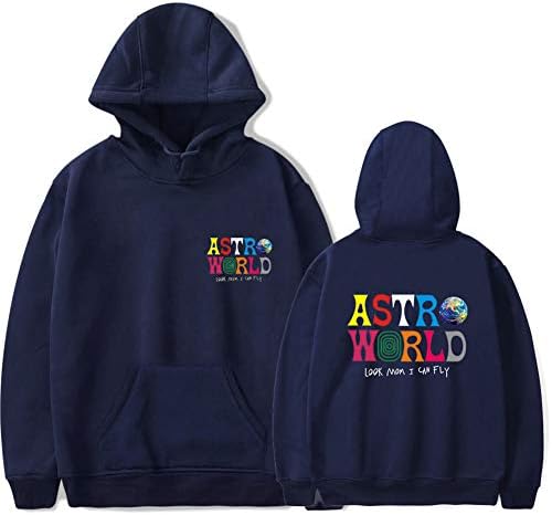 YIMIAO Men's Trendy Astroworld Hoodie Warm Hip Hop Rapper Travis Scotts Casual Jumper Long Sleeve