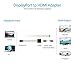 gofanco DisplayPort to HDMI Adapter - Black Male to Female DP to HDMI Converter for DisplayPort Enabled Desktops and Laptops to Connect to HDMI Displays (DPHDMI)