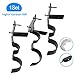 Yoaokiy Double Curtain Rod Brackets, 3Pcs, Curtain Rod Holders for Living Room and Bedroom(Black)