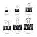 CENTSTAR 120 Pcs Assorted Size Binder Clips - 6 Sizes Paper Clamp Meet Your Different Using Needs for Paper - Sturdy Container Included (120 PCS)
