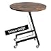 VASAGLE Mobile End Side Snack Table for Living Room, Balcony, Wood Look Accent Furniture with Metal Frame, Easy Assembly
