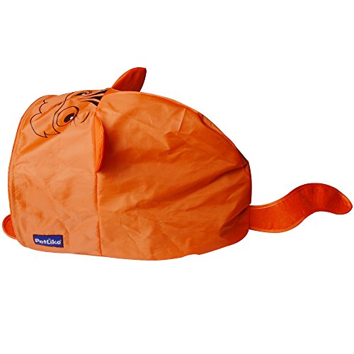 PetLike 15.7x11x9.8 inches Interactive Crinkle Kitty Sack Cat Sleeping House/Bed, Portable Pet Cat Tent Perfect for Indoor and Outdoor, Cat Tunnel Play Toy, 4 Colors Available. (Orange)