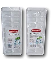 Rubbermaid White Easy Release Ice Cube Tray Set of 2, 12.5'' x 5'