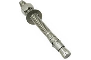 MIGHTY FASTENERS Premium 316 Stainless Steel Wedge Anchor, 1/2"-13 X 4-1/2" – Heavy Duty Corrosion Resistant Fastener for Concrete and Masonry Applications 5 Pack