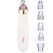 Electric Blackhead Remover Deep Vaccum Pore Cleaner With 5 Multi-Functional Probes, Rechargeable, Get Rid of Blackheads, Acne, Oily, Faint Lines, Exfoliation by HYTK (White)