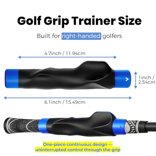 Honharo Golf Club Grip – Golf Grip Trainer & Grip Corrector for Proper Hand Position and Muscle Memory – Non-Slip, Easy Install,Golf Grip Kit Fits Standard Driver, Iron, Wedg