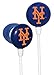 iHip MLF10169NYM MLB New York Mets Printed Ear Buds, Blue/Orange