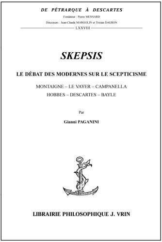 Skepsis, le débat des modernes sur le scepticisme