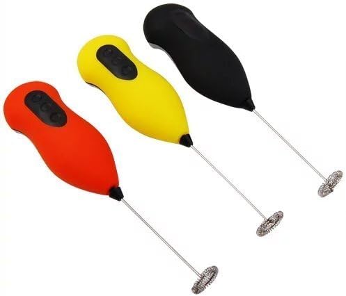 GadgetpoolUK Coffee Milk Frother Mixer Stirrer Electric Egg Cappuccina Frothy Foamer Whisk Yellow / Black / Red