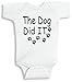 Lil Shirts The Dog Did It Baby Bodysuit (3-6 Months)