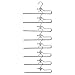 Evelots 8 Piece Swivel Head Non Slip Rubber Coated Metal Cascading Pant Hangers