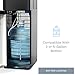 hOmeLabs Bottom Loading Water Dispenser for 3 or 5 Gallon Bottle - with Hot Cold and Room Temperature Settings Stainless Steel Design and LED Night Light - Home Office Dispenser with Child Safety Lock