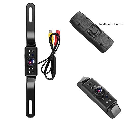 Car Backup Camera, CooMees Waterproof Rear/Front View License Plate Camera Suppy for Trucks/Trailers/SUVs/Vans/RV/Campers with 150 Viewing Angle Guide Lines ON/Off