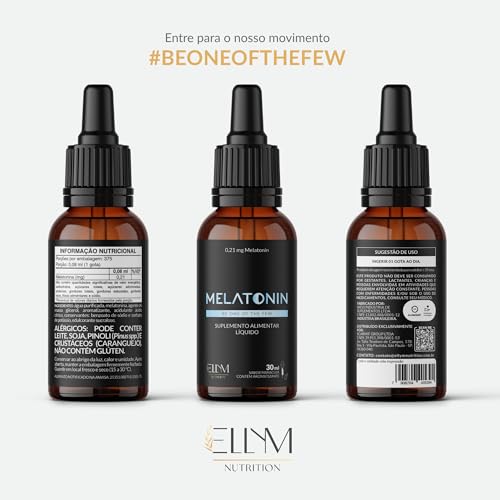 Melatonina em Gotas Sublingual 90ml Maracujá ELLYM NUTRITION Rápida Absorção Efeito Imediato 0,21mg Melatonin por Gota
