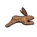 TUFFY - World's Tuffest Soft Dog Toy - Barnyard Brown Rabbit - Squeakers - Multiple Layers. Made Durable, Strong & Tough. Interactive Play (Tug, Toss & Fetch). Machine Washable & Floats