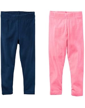 Solid Leggings (Baby) Pack of 2 Pink and Navy