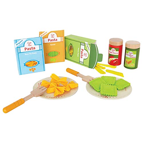 Pasta-Set von Hape | Pasta-Koch-Fantasiespiel-Set aus Holz, Papier und Filz