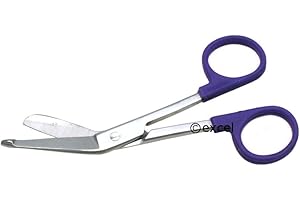 Lister Bandage Scissors 5.5" Plastic Rings Assorted Colors | Medixplus (Purple)