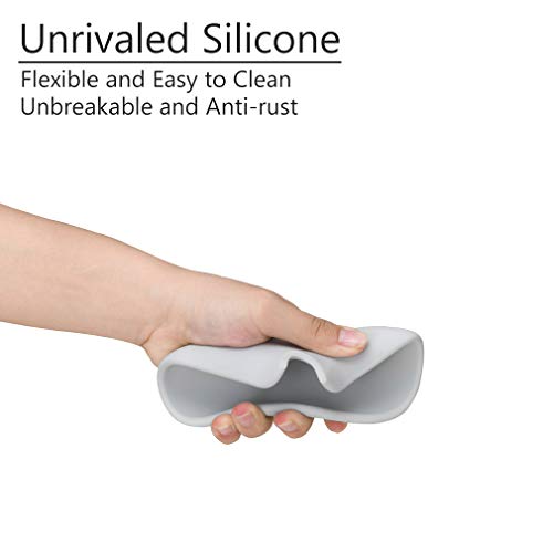 image for SUBEKYU Soap Dish with Draining Tray, Silicone Soap Holder Saver for S