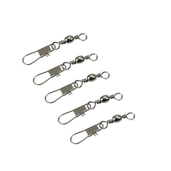 100pcs-Barrel-Swivel-with-Safty-Snap-Connector-Solid-Rings-Fishing-7-B