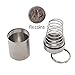 HRX Package Portable Stainless Steel Coin Change Holder Storage, Waterproof Small Pill Case Box Organizer for Men Keychain Purse Pocket
