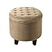 HomePop K6171-B117 Ottoman Kinfine Round Tufted Storage Velvet, 19