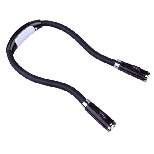 ATC LED Handsfree Flexional Neck Book Reading Light Black