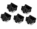 Holiday Lighting Outlet Female Black In Line Pass Through Slip Plug, Zip Plug, Vampire Plug, Gilbert Plug, Slide Plug (5, SPT-1)