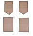 BLHEM 4 Pieces DIY Blank Burlap Garden Flag, Mixed 2 Shapes Rectangle and Triangle Flag, Personalized Burlap Banner Flag for Outdoor Patio Garden Yard Decorate