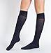 EABERN 6 Pair Women Opaque Microfiber Stretchy Knee High Trouser Socks-navy