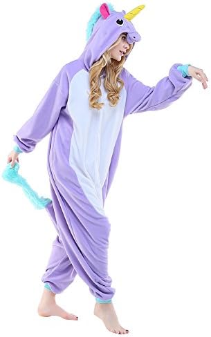 Halloween Unisex Children Unicorn Costume Kid Jumpsuits (115, Purple Unicorn)