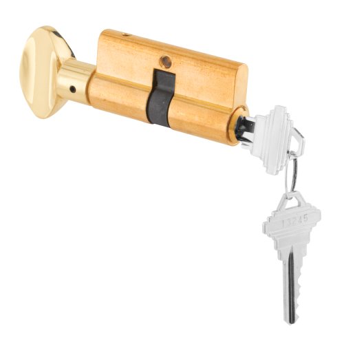 Prime-Line Products K 5105 Lock Cylinder with Thumb Turn and 5 Pin Tumbler, Brass