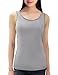 David Archy Women's 2 Pack Bamboo Fiber Slim Fit Casual Racerback Workout Tank Tops