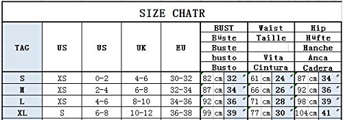 DFXIU Bagno Blu Donna Bikini Vintage Sexy Pad Fiori Costumi Costume Donna Mare Due Pezzi (EU28-36)